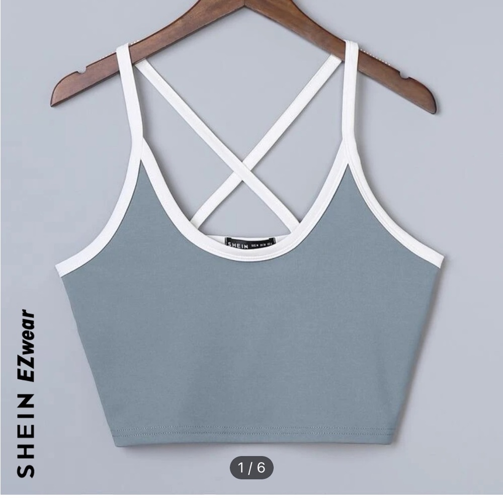 Blue crop top
